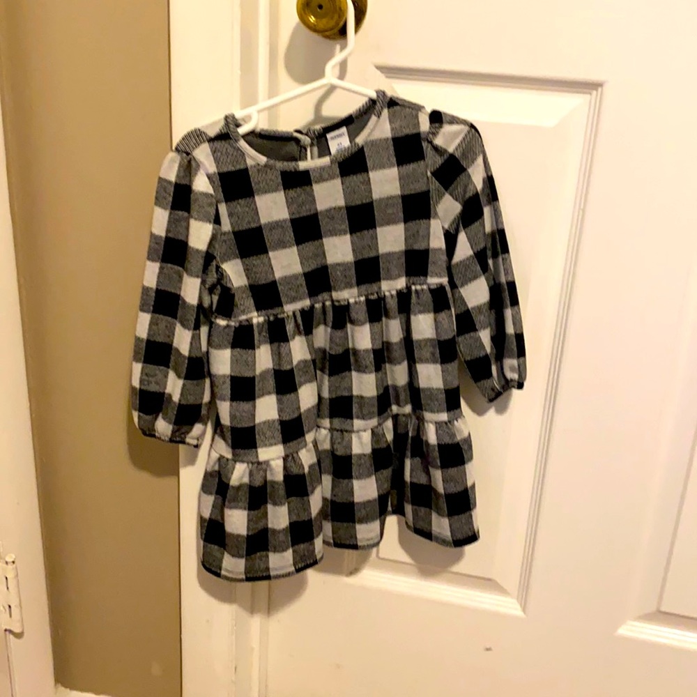 Black and white plaid dress